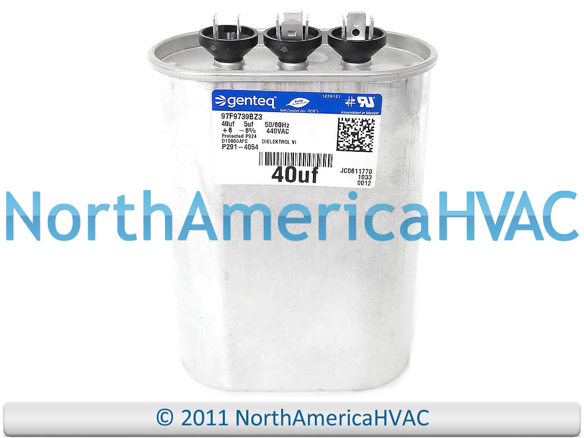 Capcom GE Genteq Capacitor Oval 40/5 uf MFD 440 volt Z97F9739